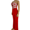 Women Summer Strapless Jumpsuit Sexy One Piece Outfits Cut Out Waist Party Jumpsuit Clothing Lady Full Length Backless Jumpsuits