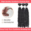 Synthetic Bulk hair for Braiding Wet and Wavy Micro Braiding No Weft Faux Deep Wave Braiding Hair Extensions for Box Boho Braids