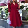 New Womens Dress Clothing Printing Suit Collar Tie Dress