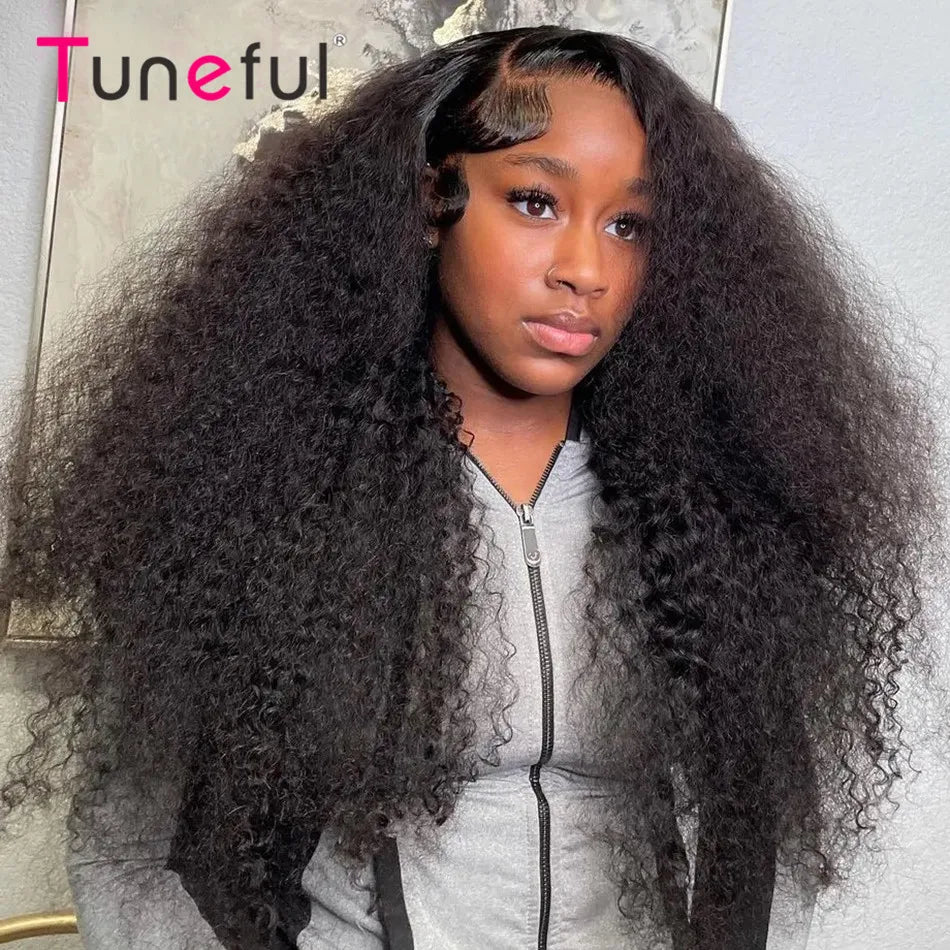 13x6 HD Transparent Lace Front Water Curly Wave Human Hair Wigs 40 Inch Long Jerry Curly Human Hair Frontal Wigs Full Bouncy
