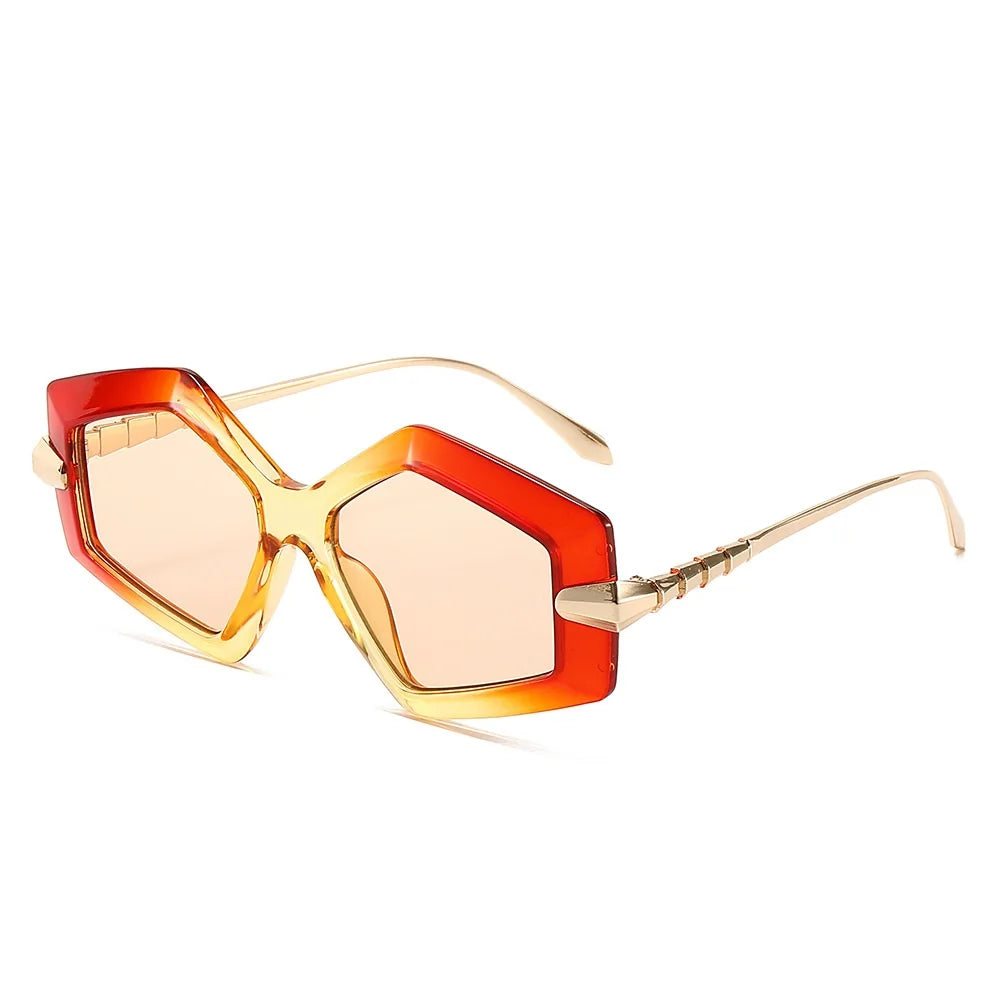New Unique Women Fashion Sunglasses Retro Unique Lens Special Shades UV400 Men Punk Oversized Sun Glasses UV400