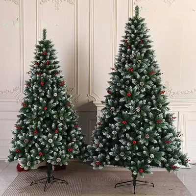 8-foot Tall Christmas Tree , Spray White on the head With Haw and Pine Nut,  for Holiday Decoration