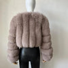 2023 Neuer kurzer Stil Echtfuchspelzmantel Winter Damen Natur Warme Mode Luxus