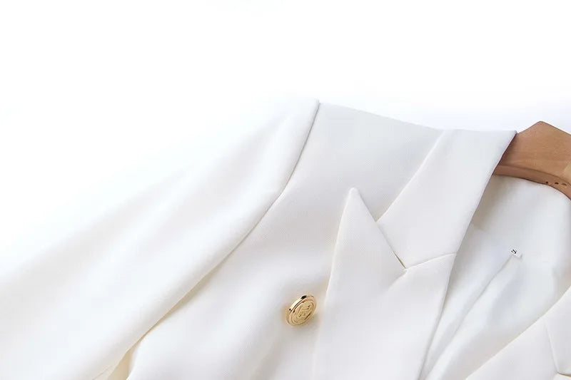 9 Colors Factory Customize Luxury Quality Classic Style Office White Black Women Pocket Blazers with Blet