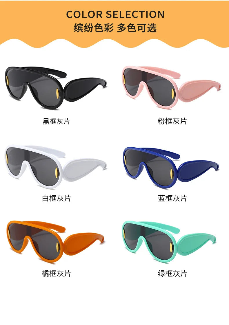 Large Frame Integrated SunShade Large Face SunglaSSeS, Children's Fashionable Toad Mirrors, Personalized SunglaSSeS