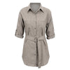 Vestido Feminiso Elegant Shirt Dress Fashion Mini Dress Top Women Dress Deep V-neck Button Fold Over 3/4 Sleeve