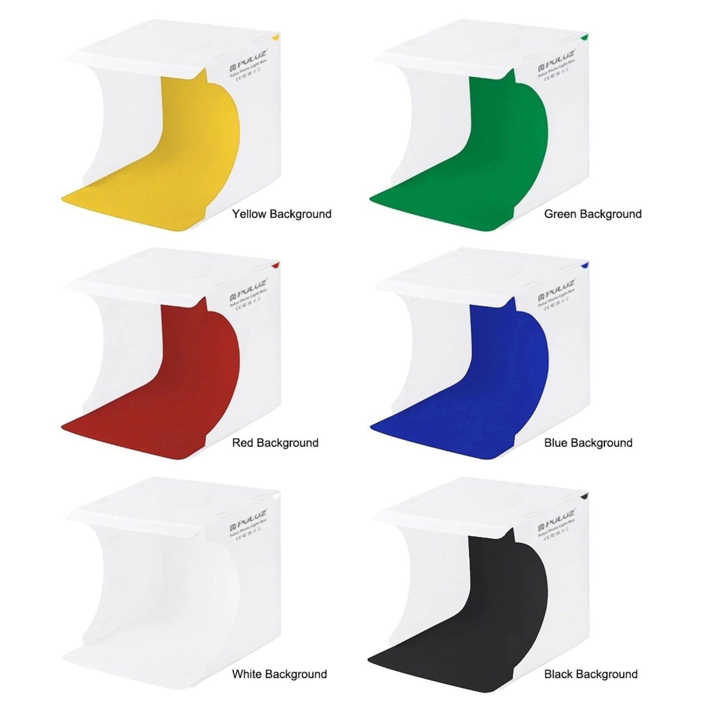 PULUZ 20cm Mini Folding Portable 550LM LED Light Photo Lighting Studio Shooting Tent Box Kit with 6 Colors Backdrops