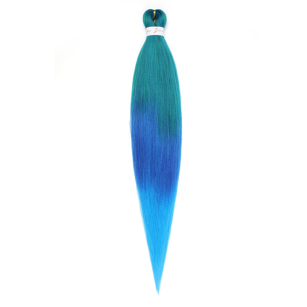 Pre-stretched Braids Synthetic Hair Professional Itch Free Hot Water Setting Fiber 30'' Ombre Yaki Texture Braid Hair Extensions