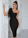 formal Women's Bandage  prom  Dress  guest Black Bow Elegant Wedding Party Evening Midi Club  cocktail Dresses Bodycon luxury