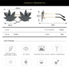 Novel Rimless Maple Leaf Shape Metal Sunglasses for Women Party Decorative Sun Glasses Men Unique Street Catwalk Prom Eyewear