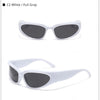 Designer y2k UV400 Mirrored Sunglasses Women White Sun Glasses Men Hispter Sport Driving Cycling Ladies Shades 2023 gafas de sol