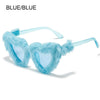 NEW Trendy Rectangle Sunglasses Women Punk Plush Sun Glasses Ladies UV400 Shades Fashion Funny Decor Eyewear