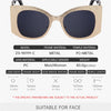 Oversized Cat Eye Sunglasses Women 2024 Luxury Brand Designer Punk Round Sun Glasses For Ladies Trendy Big Frame Eyewear UV400