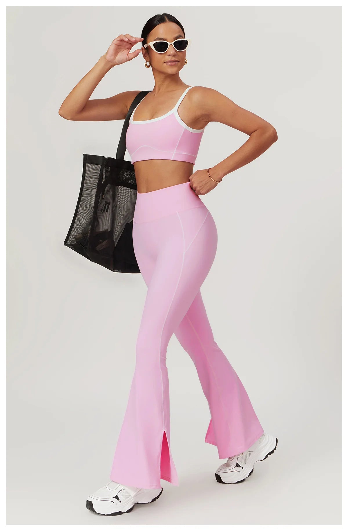 Yoga Set Women Sport Bra Gym Workout Legging High Waist Wide Flare Pant Fitness Sports Shorts Active Wear Suit