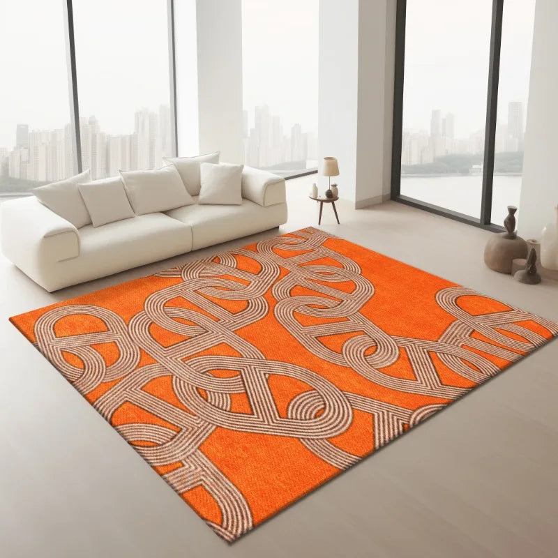 Advanced Interlocking Chain Decorate Living Room Carpet Cloakroom Bedroom Bedside Soft Mat Coffee Table Plush Rug Ковер Tapis 러그