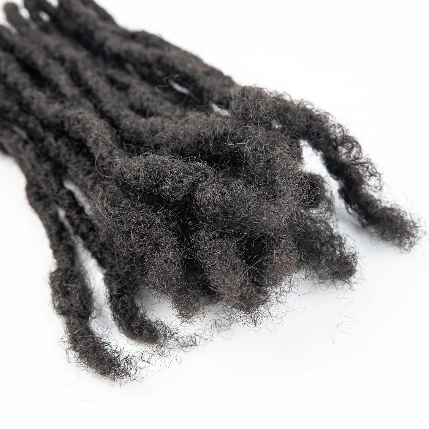 Dreadlock Extension Human Hair 0.6cm Thickness 8 Inch Full Handmade Permanent Locs Can Be Dyed and Bleached for Women Men