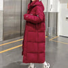 EVNISI Women Zipper Up Pockets Down Coat oversize Loose Coat Turtleneck Thicken Long Coat Women Casual Parkas 2024 Autumn Winter