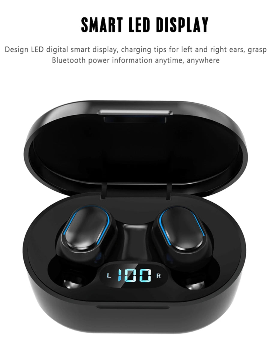 E7S TWS Wireless Headphones Bluetooth Earphones HIFI Lossless Sound Headsets Sport Waterproof Earbuds For All Smartphones