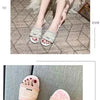 2024 Letter Slippers Fashion Flat Woman Single Shoes Casual Shoes Female Outer Wear Letter Sandals Women's Shoes Flat