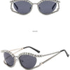 XJiea 2024 Designer Rhinestone Sunglasses For Women Luxury Brand Fashion Steampunk Men Eyeglasses Party Beach Shades Accessory