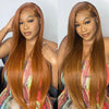 Orange Ginger Blonde Colored 13x6 HD Lace Front Wigs Human Hair 6x4 Glueless Ready To Wear Pre Cut Lace Frontal Human Hair Wigs