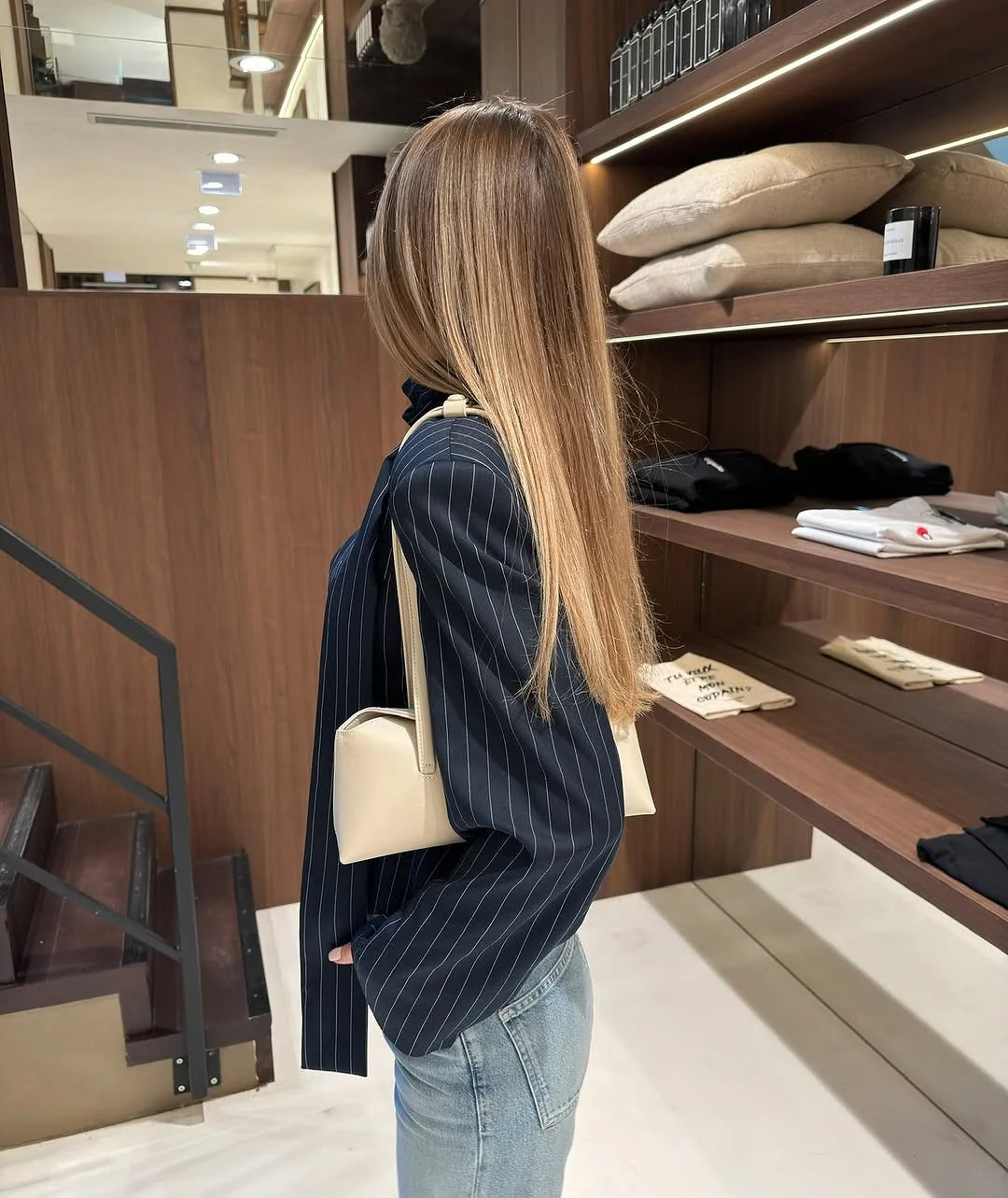 Tossy Elegant Female Striped Suit Coat For Women Scarf Lace-Up Patchwork V-Neck Long Sleeve Luxury Outwear Female Jackets Coat