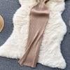 Summer V Neck Knit Sexy Strap Dress Women Elatic Waist Bodycon Sundress Female Beach Backless Maxi Long Dress