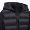 Hooded Patchwork Padded Jacket Coat with Pockets for Women, Long Sleeve, Front Zipper, Female Outerwear, Chic Tops, Fashion