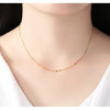 14k Orginal Gold Color Necklace Chain for Women Box Chain Snake Bone/starry/Cross Chain 18 Inches Necklace Fine Jewelry Gifts