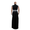 2 Pieces Women's Sets 2025 Spring Summer Denim Sleeveless Suit Tops And Wide Leg Pants Suits Two Piece Set Tracksuit Outfit