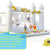 White Bounce House for Kids and Adults, Slide and Ball Pit, Outdoor PVC Jumper, Bouncy Castle, 15x15ft,With Aie Blower