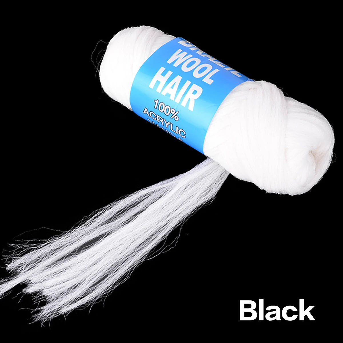 4 Pack Brazilian Wool Hair Synthetic Crochet Hair Extensions for Women African Hair Yarn for Braiding Senegalese Twist Fake Hair