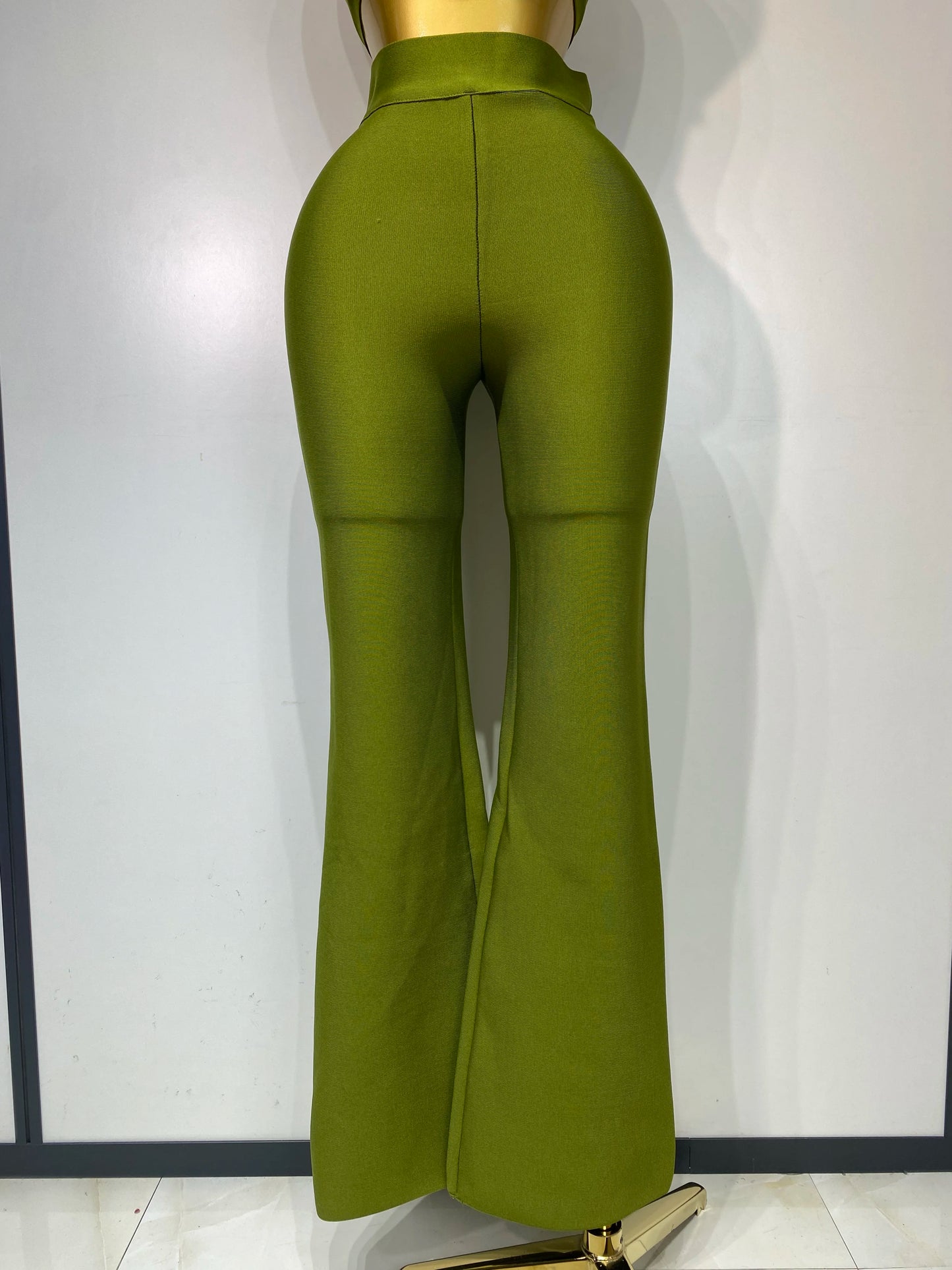 High Quality Elegant Bandage Top Pant Set Women Sexy Evening Party Nightclub Luxury Birthday High Street Fashion Two Piece Set