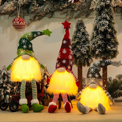 Glowing Gnome Christmas Faceless Doll Plush Toys 6 Styles Santa Claus Merry Christmas New Year Gifts Navidad Natal Home Decor
