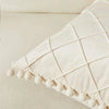 Inyahome Velvet Waist Throw Pillow with Pompom Solid Color Decorative Cushio Pillow Pink Grey Green Solid Velvet Home Pillowcase
