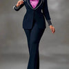 2 Pieces Women's Sets Autumn Winter Long Sleeve Pearl Blazers Suit Tops And Pants Suits Two Piece Set Tracksuit Outfit 2025