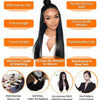 220 Density Full Frontal 13x4 HD Transparent Lace #4 Chocolate Brown Straight Short Bob Wig Human Hair Wigs Pre Plucked Wig