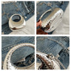 New Gold Silver Fashion Acrylic Moon Women's Handbags Luxury Ladies Clutch Bags Dinner Bag with chain 2024