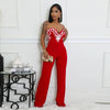 CUTENOVA Women'S Spring Summer Camisole V-Neck Offset Printed Zipper Sleeveless Slim Jumpsuit Fashion  Casual Sexy Jumpsuits