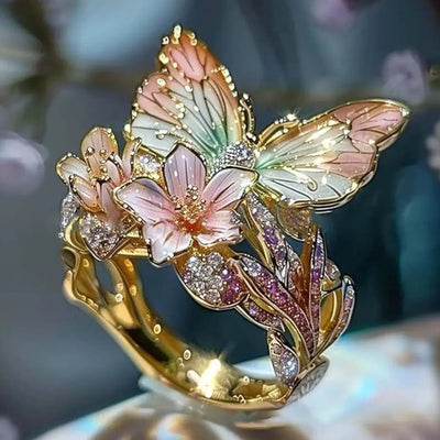 Butterfly Ring Fashion Crafts Non-fading Vintage Rings Gift Open Ring High Quality Finger Decorations Jewelry Accessories