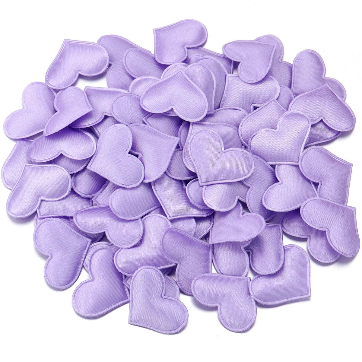 50/100Pcs Padded Fabric Throwing Petals Love Heart Table Table Bed Heart Petals Wedding Valentine Decoration
