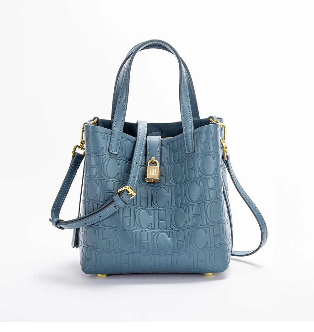 Seasonal New Solid Color Minimalist Women's Handbag Metal Buckle Accessories Exquisite and Versatile