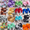 Cute Teddy Bear Plush Winter Slippers Wrapped in Heels Fun Indoor Floor Shoes Women's Gift Warm and Soft Cartoon Plush Animal Sl
