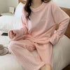 Soft Coral Velvet Jacquard Warm Pajama Set for Women Cozy Loungewear Outerwear for Winter Christmas Back to School Gift ﻿