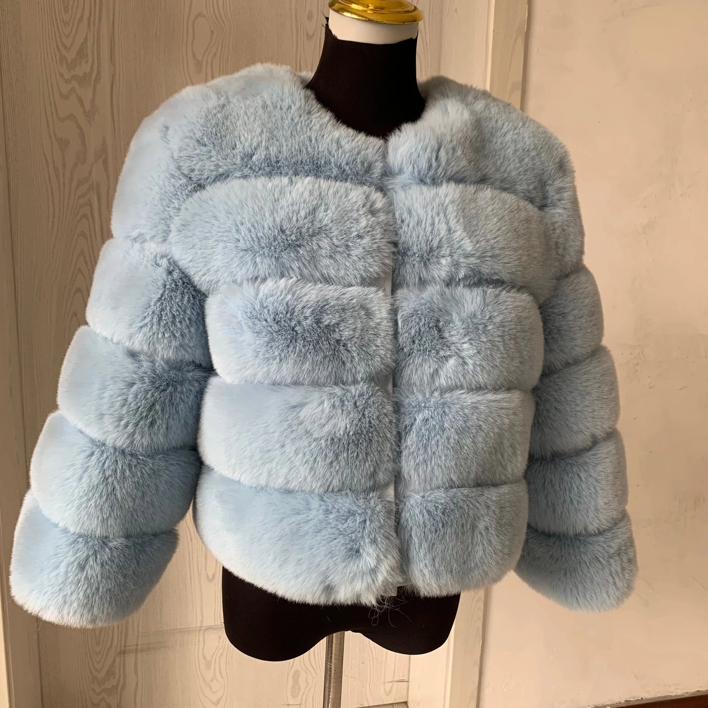 Damenmode Kunstpelzmantel superheiß Herbst Winter Damen kurze Kunstfuchsjacke flauschig hohe Qualität 7XL Damen Pelzmäntel