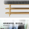 Shoes Rack with Soft Velvet Seat Cushion Shoe Bench Storage Entrance Living Room Furniture Space Saving
