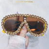 Oversized Punk Rhinestones Sunglasses Women 2024 Luxury Brand One-Piece Y2K Sports Sun Glasses for Lady Steampunk Eyewear UV400