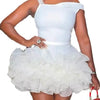Znaiml Women Blue Stretchy Mini Dresses With Pearls Ruffles Trimmed Bottom Sexy Sheath Short Guest Birthday Party Wedding Gowns