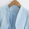 2023 Autumn V neck Open stitching Cropped Blazer Women Full Sleeve Short Suits Fashion Outerwear