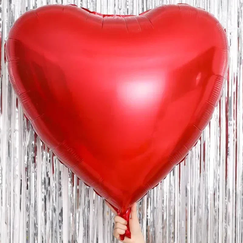 3/1PC 63Inch Extra Large Love Balloons Aluminum Film Red Heart Shaped Balloons Birthday Valentine's Day Wedding Party Decoration